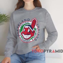 Cleveland Indians 1995 Central Division Champions Shirt 4 Cleveland Indians 1995 Central Division Champions Shirt Grey Sweatshirt