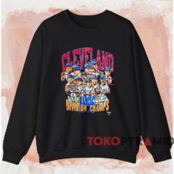 Cleveland Indians 1995 Division Champs Caricature Shirt 4 Cleveland Indians 1995 Division Champs Caricature Shirt Black Sweatshirt