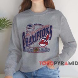 Cleveland Indians 1997 American League Champions Shirt Grey Sweatshirt