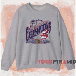 Cleveland Indians 1997 American League Champions Shirt Grey Sweatshirt