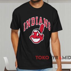 Cleveland Indians Big Logo Shirt Black T shirt