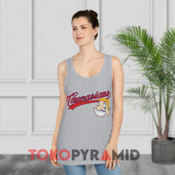 Cleveland Indians Caucasians Shirt 4 Cleveland Indians Caucasians Grey Tank Top