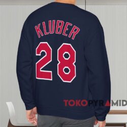 Cleveland Indians Corey Kluber Name and Number Shirt 4 Cleveland Indians Corey Kluber Name And Number Shirt Navy Sweatshirt