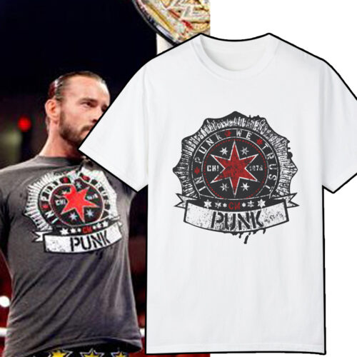 Cm Punk Shirt In Punk We Trust T-shirt White T shirt Cm Punk Shirt In Punk We Trust T-shirt White T shirt