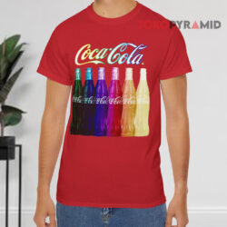 Coca-Cola Rainbow Multi Bottles Shirt 4 Coca cola Rainbow Multi Bottles Red T shirt