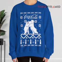 Coca cola Ugly Polar Bear Hug Blue Sweatshirt