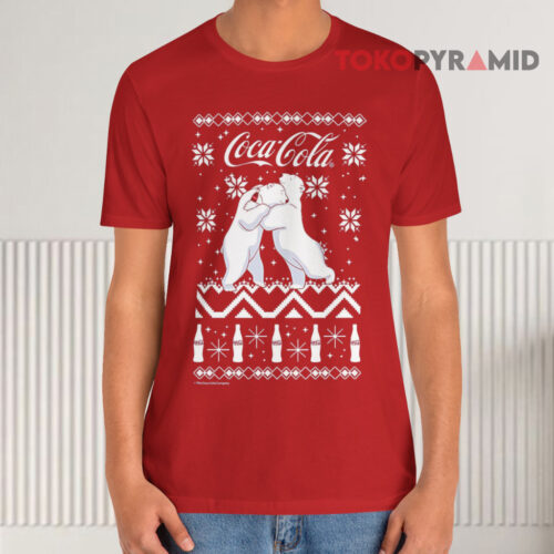 Coca cola Ugly Polar Bear Hug Red T shirt Coca cola Ugly Polar Bear Hug Red T shirt
