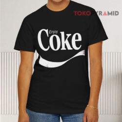 Coca cola Vintage Enjoy Coke Logo Black T shirt