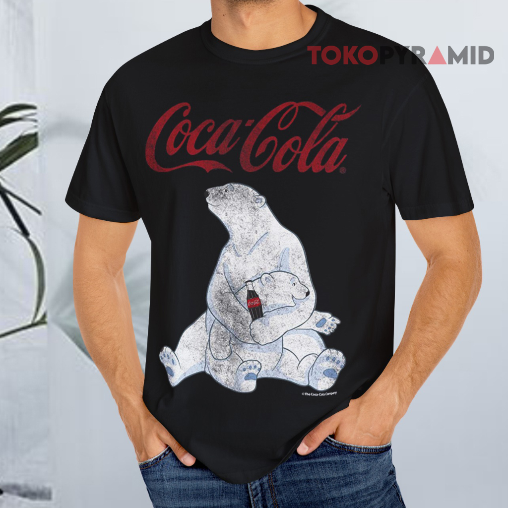 Coca cola Vintage Faded Pair Of Polar Bears Black T shirt Coca cola Vintage Faded Pair Of Polar Bears Black T shirt