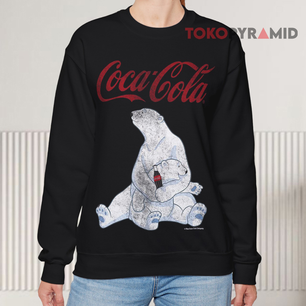 Coca cola Vintage Faded Pair Of Polar Bears Sweatshirt Coca cola Vintage Faded Pair Of Polar Bears Sweatshirt