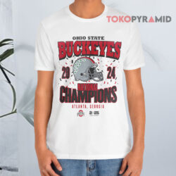 College Football Playoff 2025 National Champions Ohio State Confetti White T shirt