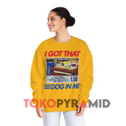 Costco I Got That Dog In Me Yellow Sweatshirt