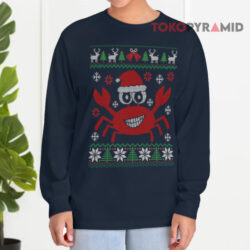 Crab Santa Ugly Christmas Sweatshirt 3 Crab Santa Ugly Christmas Long sleeved