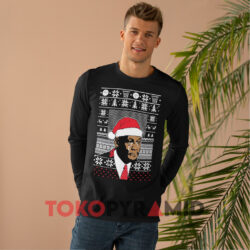 Crying Jordan Ugly Christmas Sweatshirt 4 Crying Jordan Ugly Christmas Black Long sleeved