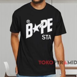 Crystal Stone Bape Sta Logo T shirt Black T shirt