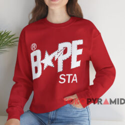 Crystal Stone Bape Sta Logo T shirt Red Sweatshirt