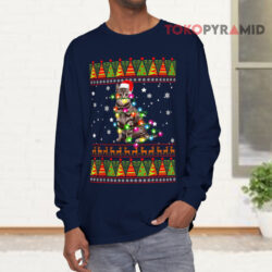 Cute Cat Christmas Hat Light Funny Lover Holiday Ugly Christmas Sweatshirt 4 Cute Cat Christmas Hat Light Funny Lover Holiday Ugly Christmas Long sleeved