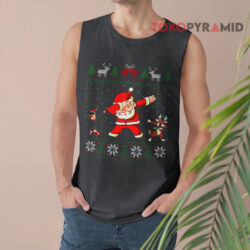 Dabbing Santa Elf Reindeer Ugly Christmas Tank Top