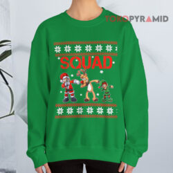Dabbing Squad Ugly Christmas Green Sweatshirt
