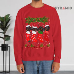 Dachshund In Socks Christmas Sweatshirt 4 Dachshund In Socks Christmas Red Sweatshirt
