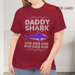 Daddy Shark Christmas Hat T shirt
