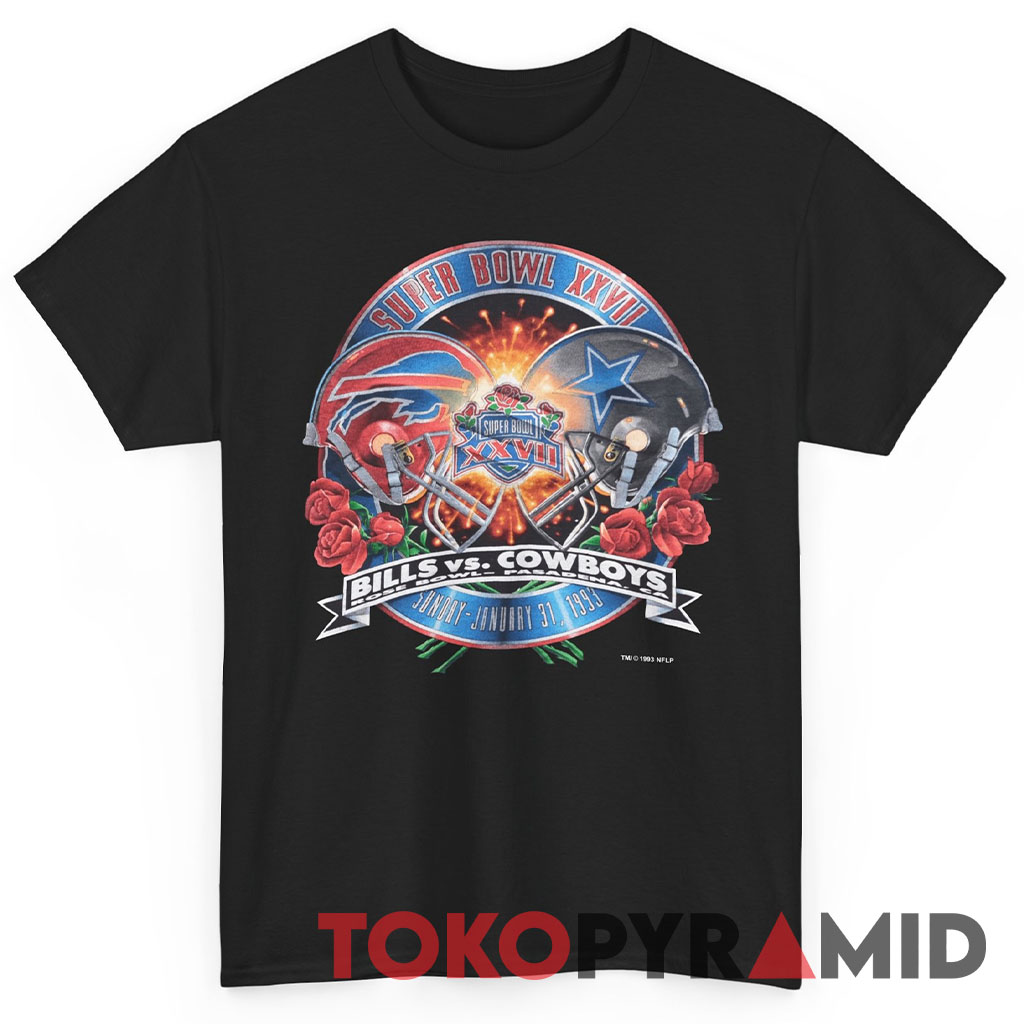 Dallas Cowboys Buffalo Bills 1993 Super Bowl XXVII Rose Bowl Pasadena Shirt Dallas Cowboys Buffalo Bills 1993 Super Bowl XXVII Rose Bowl Pasadena Shirt
