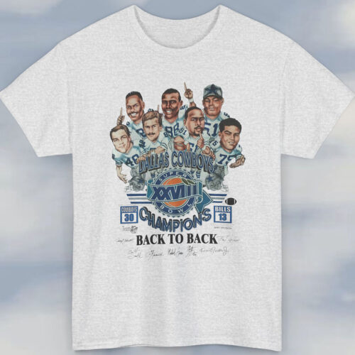 Dallas Cowboys Emmitt Smith Super Bowl XXVIII Champions 1994 Tee Dallas Cowboys Emmitt Smith Super Bowl XXVIII Champions 1994 Tee