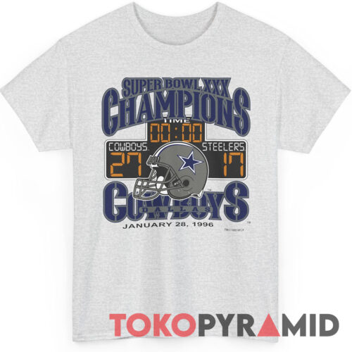 Dallas Cowboys Pittsburgh Steelers 1996 Super Bowl XXX T Shirt Dallas Cowboys Pittsburgh Steelers 1996 Super Bowl XXX T Shirt