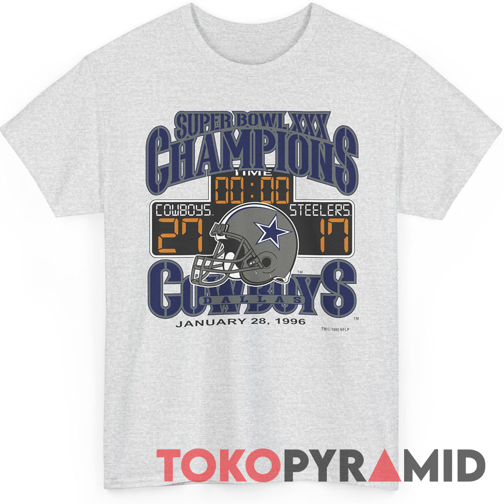 Dallas Cowboys Pittsburgh Steelers 1996 Super Bowl XXX T Shirt Dallas Cowboys Pittsburgh Steelers 1996 Super Bowl XXX T Shirt