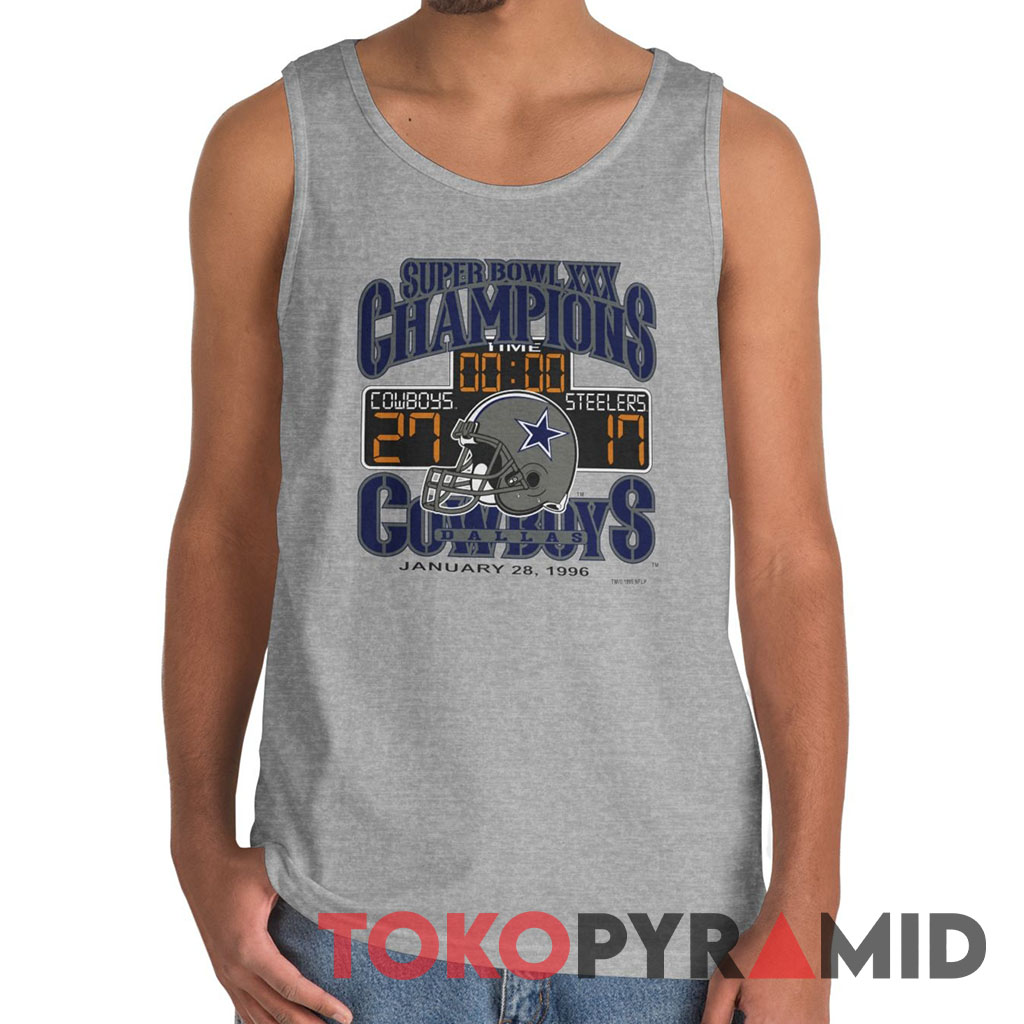 Dallas Cowboys Pittsburgh Steelers 1996 Super Bowl XXX Tank Top Dallas Cowboys Pittsburgh Steelers 1996 Super Bowl XXX Tank Top