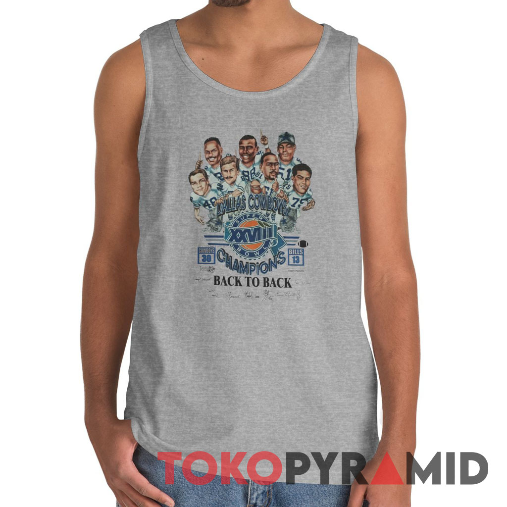 Dallas Cowboys Super Bowl XXVIII 1994 Back to back Champions Tank Top Dallas Cowboys Super Bowl XXVIII 1994 Back to back Champions Tank Top