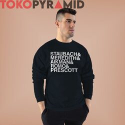 Dallas Cowboys Top 5 Legendary QBs NFL Unique Shirt 2 Dallas Cowboys Top 5 Legendary Qbs Nfl Roger Staubach Don Meredith Troy Aikman Tony Romo Dak Prescott Unique Black Sweatshirt