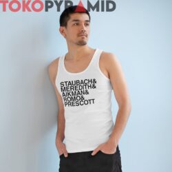 Dallas Cowboys Top 5 Legendary QBs NFL Unique Shirt 3 Dallas Cowboys Top 5 Legendary Qbs Nfl Roger Staubach Don Meredith Troy Aikman Tony Romo Dak Prescott Unique White Tank Top