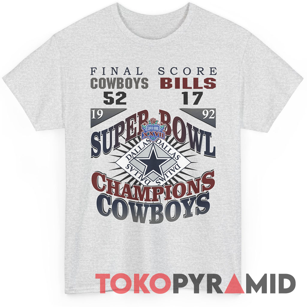 Dallas Cowboys Vs Buffalo Bills Super Bowl XXVII 1992 T Shirt Dallas Cowboys Vs Buffalo Bills Super Bowl XXVII 1992 T Shirt