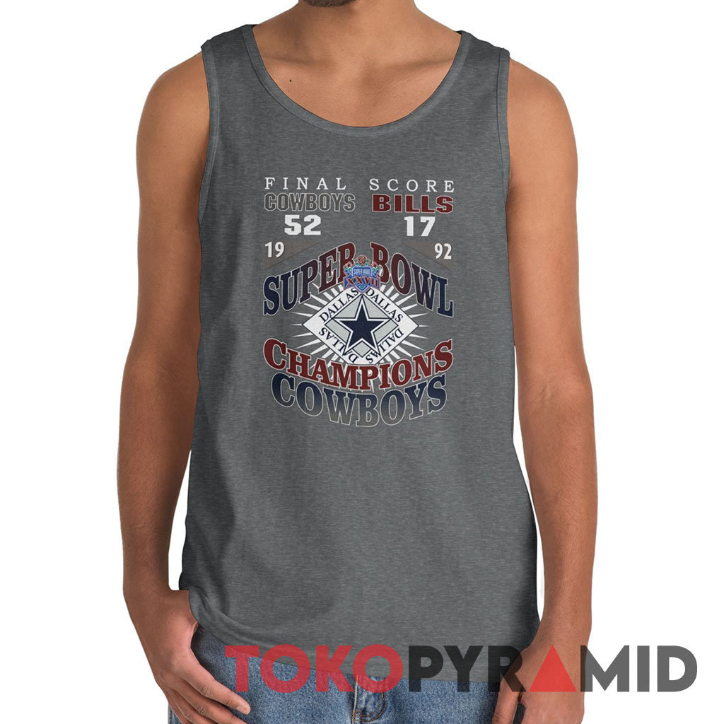 Dallas Cowboys Vs Buffalo Bills Super Bowl XXVII 1992 Tank Top Dallas Cowboys Vs Buffalo Bills Super Bowl XXVII 1992 Tank Top