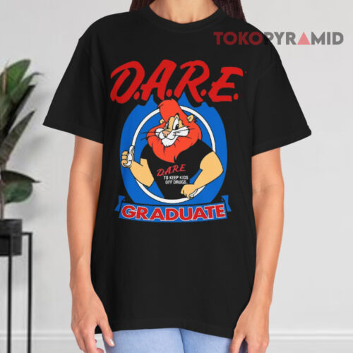 Dare Graduate Lion To Keep Kids Off Drugs Black T shirt