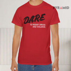 DARE To Resist Drugs And Violence T-shirt 4 Dare To Resist Drugs And Violence Red T shirt