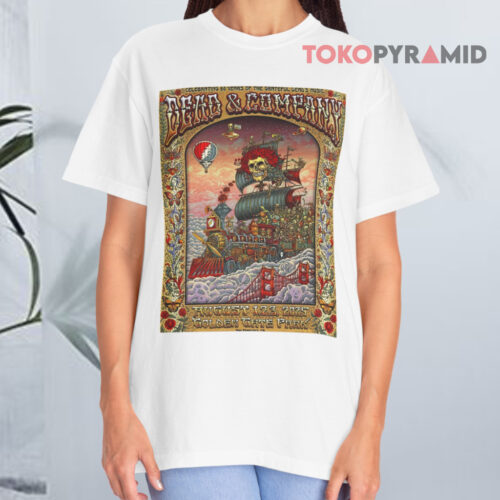 Dead And Company Celebrating 60 Years Of The Grateful Dead’s Music Golden Gate Park On August 1 2 3 2025 White T shirt Dead And Company Celebrating 60 Years Of The Grateful Dead’s Music Golden Gate Park On August 1 2 3 2025 White T shirt