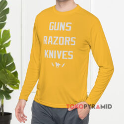 Deftones Guns Razors Knives Shirt 4 Deftones Guns Razors Knives Long sleeved