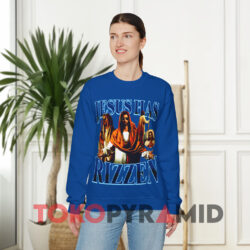 Degenerated Jesus Has Rizzen Shirt 4 Degenerated Jesus Has Rizzen Blue Sweatshirt