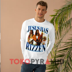 Degenerated Jesus Has Rizzen White Long sleeved