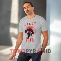 Demon Angry Runs Shirt 2023 Good Morning Football Grey T shirt