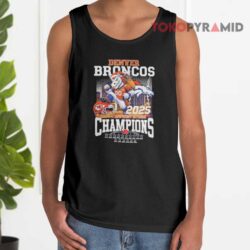 Denver Broncos 2025 AFC West Division Champions Mascot Skyline Shirt 2 Denver Broncos 2025 Afc West Division Champions Mascot Skyline Tank Top
