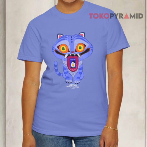 Derpy Tiger Kpop Demon Hunters Blue T shirt Derpy Tiger Kpop Demon Hunters Blue T shirt
