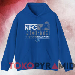 Detroit Lions 2023 NFC North Division Champions Conquer T-Shirt 3 Detroit Lions 2023 Nfc North Division Champions Conquer T shirt Blue Hoodie
