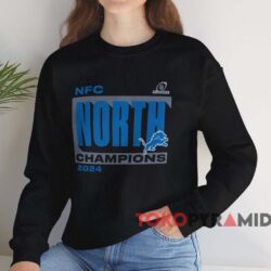 Detroit Lions 2024 NFC North Division Champions Conquer Shirt 4 Detroit Lions 2024 Nfc North Division Champions Conquer Shirt Black Sweatshirt