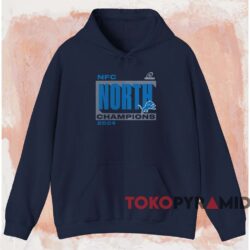 Detroit Lions 2024 NFC North Division Champions Conquer Shirt 2 Detroit Lions 2024 Nfc North Division Champions Conquer Shirt Navy Hoodie