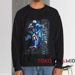 Detroit Lions Calvin Johnson Megatron Receiver T-shirt 3 Detroit Lions Calvin Johnson Megatron Receiver T shirt Black Sweatshirt