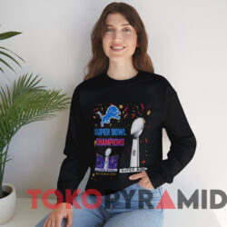 Detroit Lions Super Sunday Champions LVIII Las Vegas 2024 Shirt 2 Detroit Lions Super Bowl Champions Lviii Las Vegas 2024 Shirt Black Sweatshirt