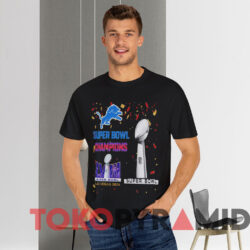 Detroit Lions Super Bowl Champions Lviii Las Vegas 2024 Shirt Black T shirt